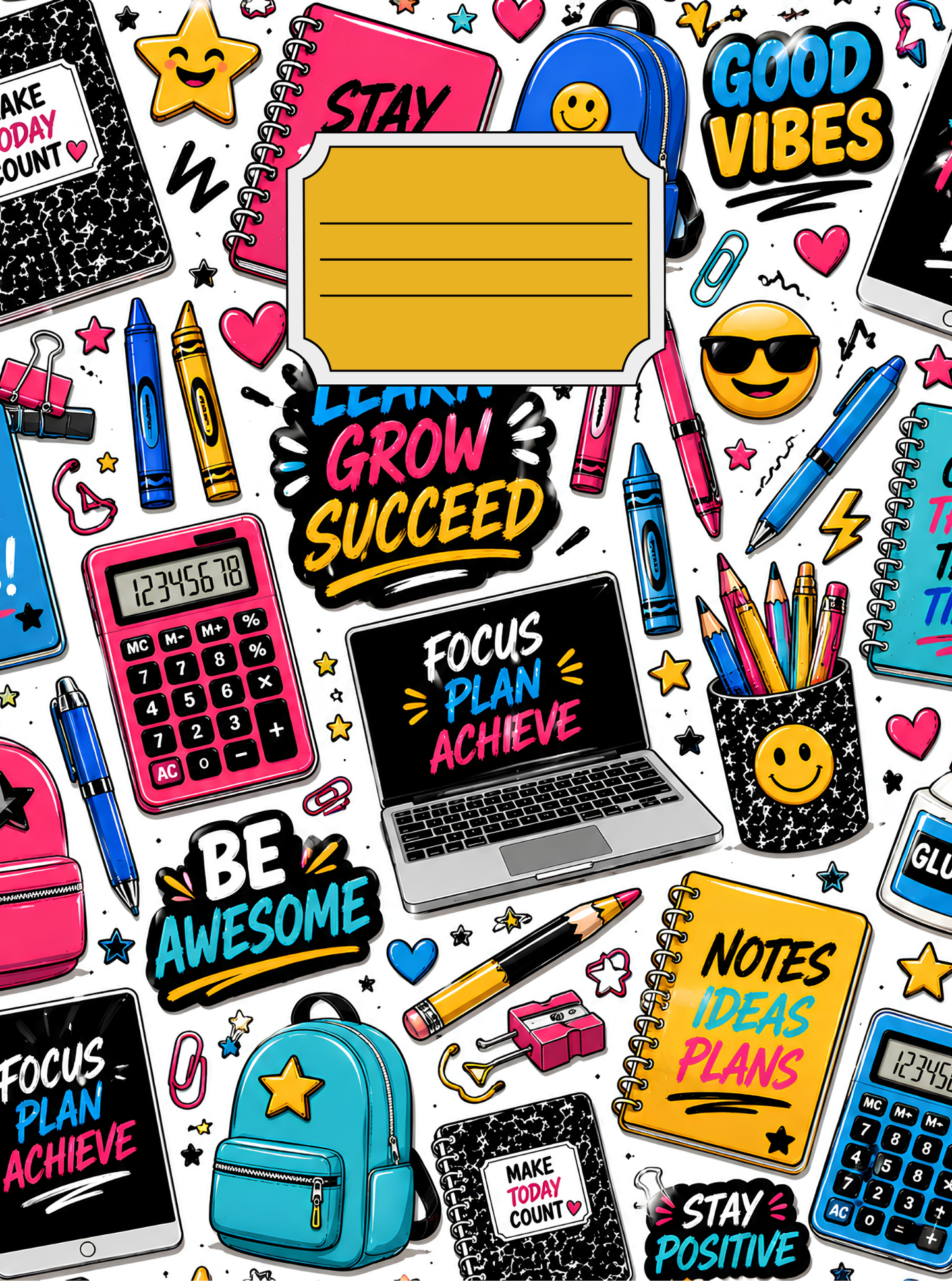 School Composition Book Collage