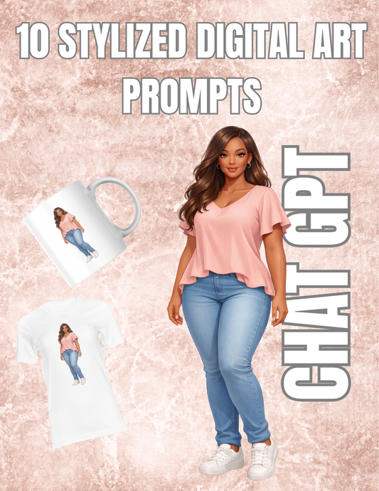 Stylized Full-Body Digital Art Prompt Pack (10 Looks)