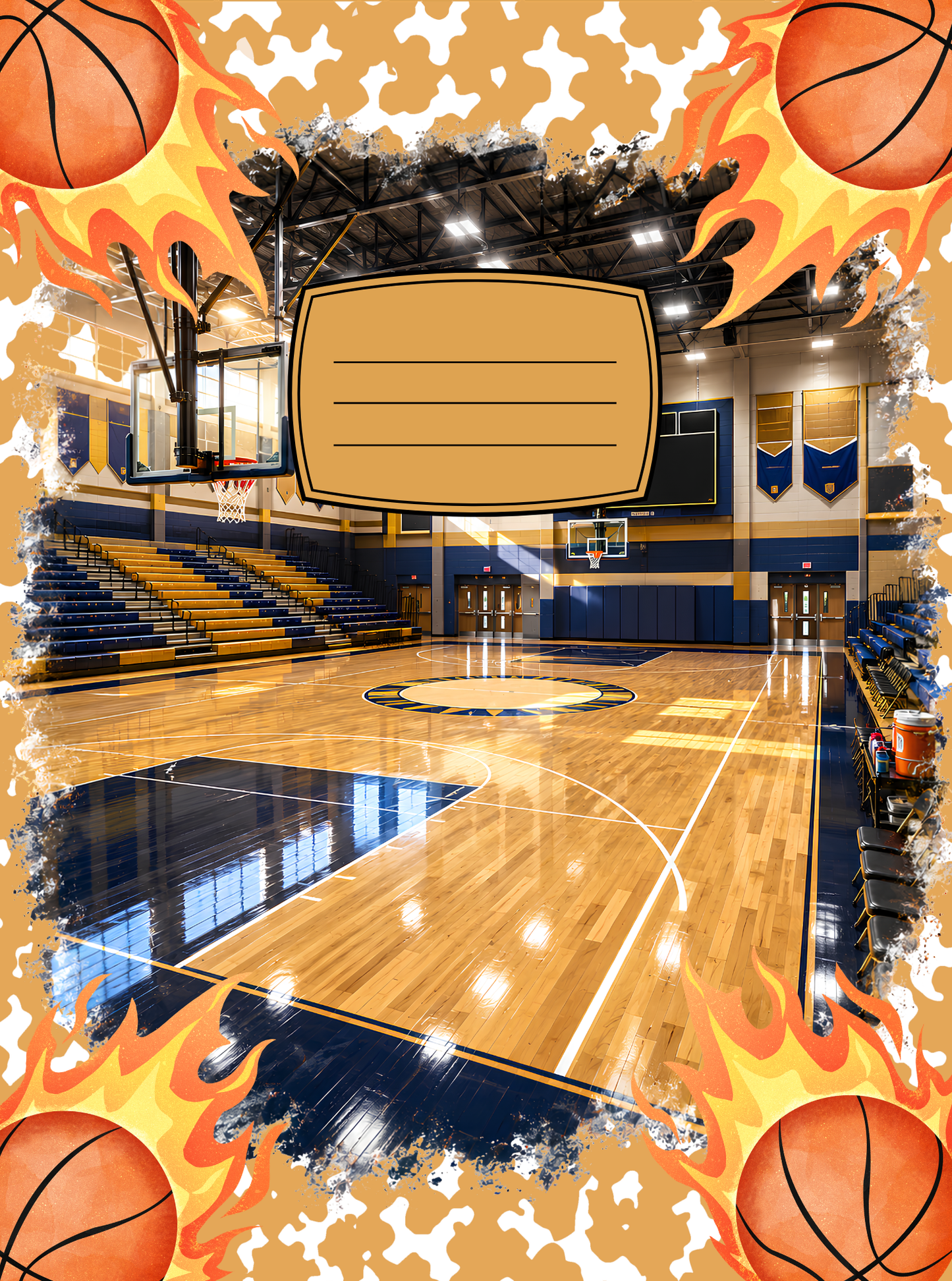 Basketball Court Composition Notebook Cover