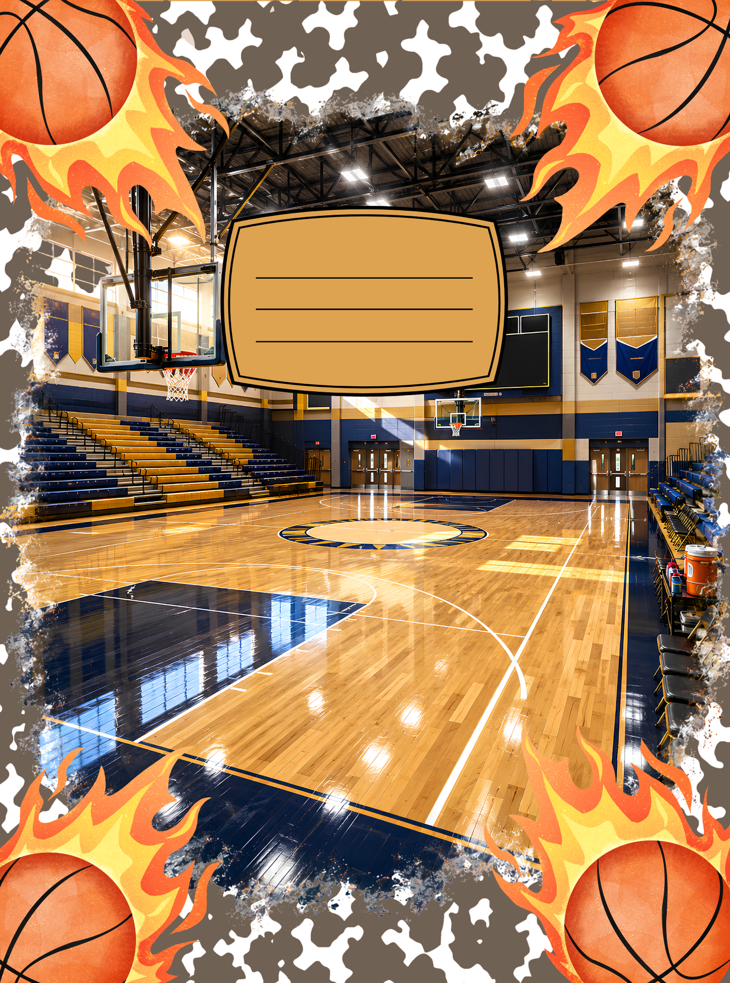 Basketball Court Composition Notebook Cover