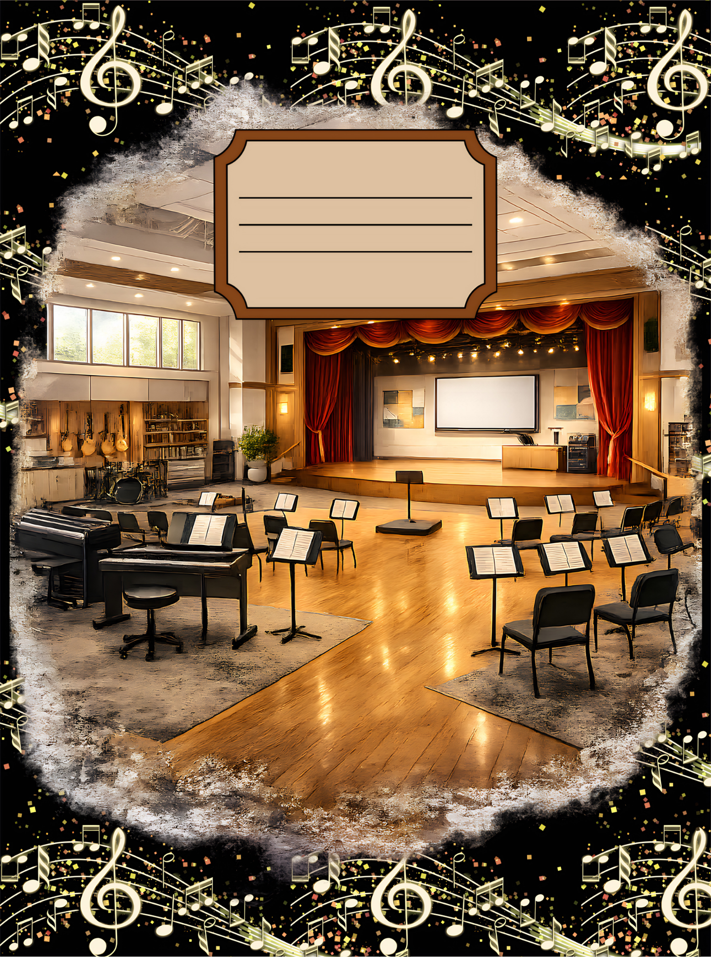 Music Room Composition Notebook Cover