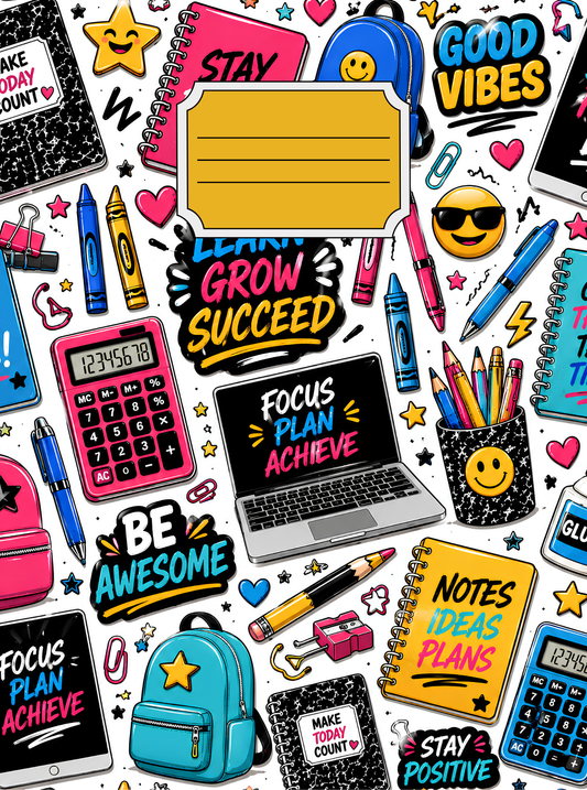 School Composition Book Collage