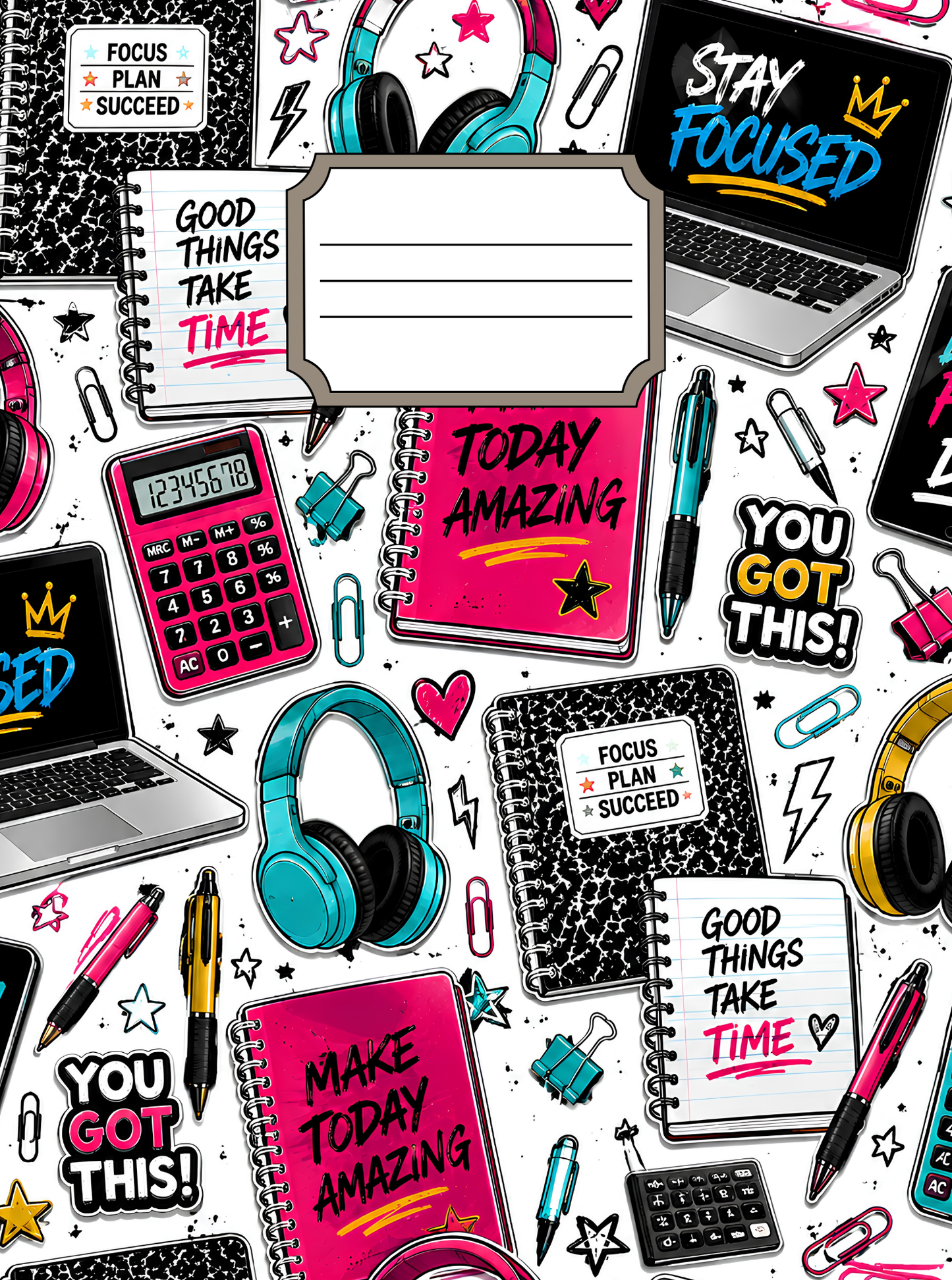 School Composition Book Collage